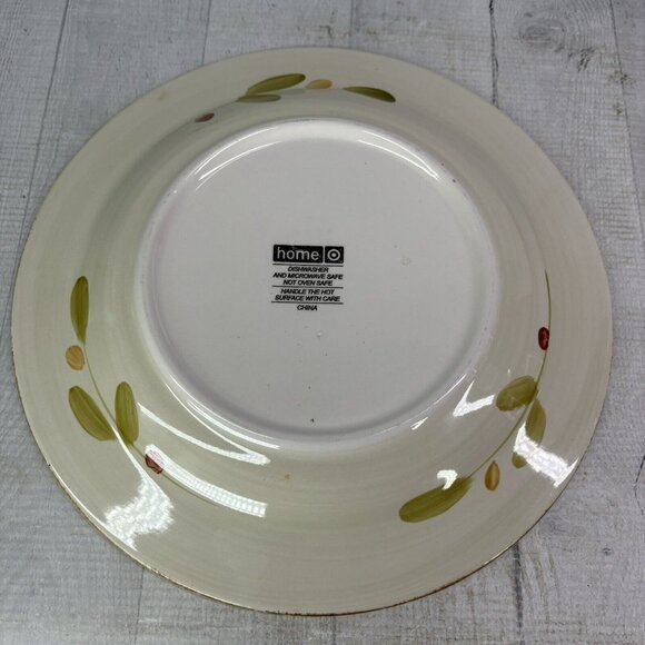 Home Target HMQ 73 Red Berries Green Tan Leaves Stoneware Dinner Plates Set of 2 - Picture 3 of 15